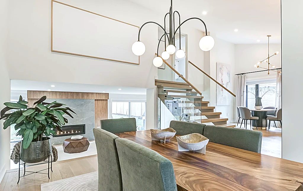 Modern Toronto dining and living space after full home renovation