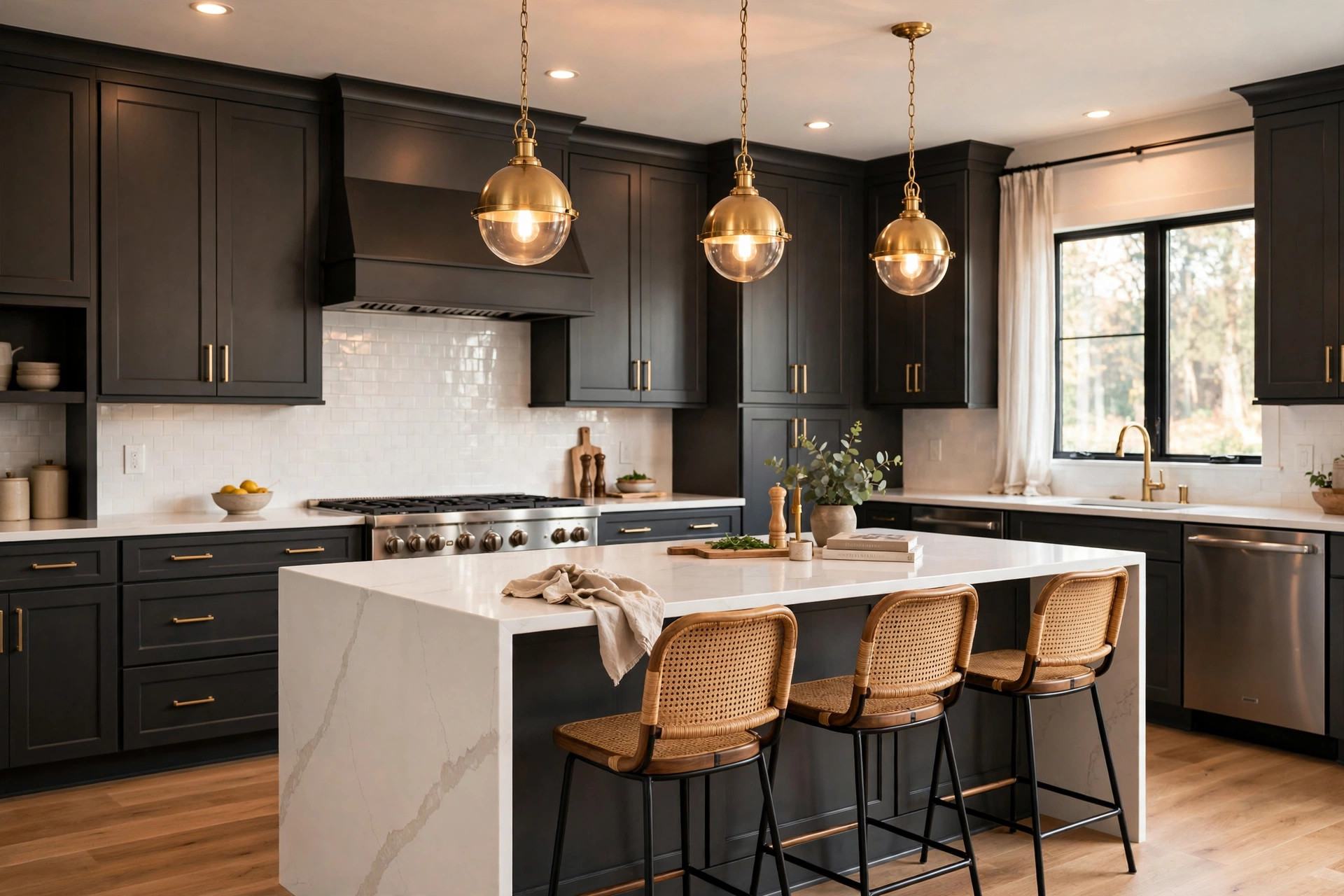Dark luxury kitchen remodel in Toronto by Renofy